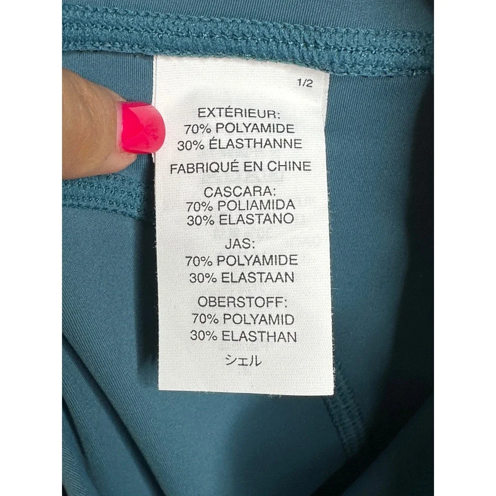 Vuori Stride Pocket Legging XS Teal Blue High Rise 7/8 Activewear VW429